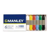 Ceras Blandas MANLEY, Caja x6 Colores