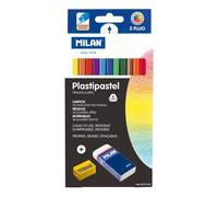 Ceras Milan Plastipastel Con Goma Y Afila Caja De 12
