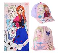 CERDÁ LIFE'S LITTLE MOMENTS Pack Toalla, Saco y Gorra niños Frozen para Playa y Piscina - Pack Toalla, Saco y Gorra niños con diseño Infantil