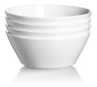 Cereal Bowls, 950ml Ceramic Bowl for Soup, Salad, Φ17cm Breakfast Serving Bowl, Ramen, White, Pack of 4