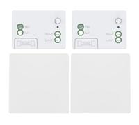 Cerhot RF433 Kit de interruptor inalámbrico de radio para iluminación, interruptores inalámbricos cinéticos sin batería, mando a distancia con botón (1Gang 2V2 Blanco)