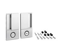 CERRAD/PICAP. MAGNETICOS Manilla WAVE para puerta batiente con cierre de baño, Cromo cepillado