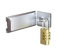 Cerradura antirrobo de puerta con contraseña con pestillo en ángulo recto para puertas de entrada interiores, dormitorio y armarios de baño de seguridad (plata-C)