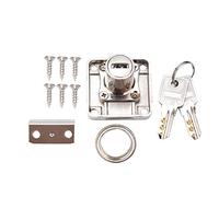 Cerradura Armario Aleación Zinc 19mm Antirrobo con 2 Llaves Tornillos Seguridad Muebles Cajones Oficina Hogar Resistente Duradera