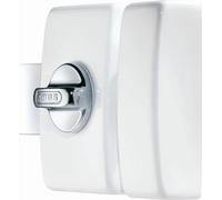 Cerradura blanca Styl' C83 de 45 mm con arandelas de sujeción tipo caja