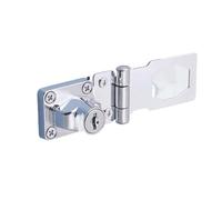 Cerradura con llave de aleación Zinc, 2 uds., sin perforaciones, a prueba robos, hebilla seguridad for el hogar y la Oficina, cobertizo, armario, cajón, cerradura puerta madera Para Puertas