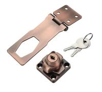 Cerradura con llave de aleación Zinc, sin perforaciones, a prueba robos, hebilla seguridad for el hogar y la Oficina, cobertizo, armario, cajón, cerradura puerta madera Para Puertas