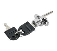 Cerradura de aleación de zinc para cajones de madera, pedestal de escritorio de oficina, archivador, puertas de aluminio y vitrinas corredizas, pestillo de seguridad con llaves (plata, 16 mm)
