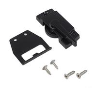 Cerradura de aleación de zinc para deslizamiento vertical, bloqueo de seguridad tipo leva para colgar simple y doble, 70,5 x 25 x 12,5 mm, blanco (agujero medio negro)