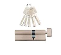 cerradura de barril Cilindro de cerradura Cerradura seguridad puerta central Interior Dormitorio Manija estar latón 5 llaves Para Puertas compuestas(90MMPKnob 35and55 mm)