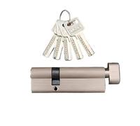 cerradura de barril Cilindro de cerradura for Interior, dormitorio, manija estar, latón, seguridad, cilindro puerta central Para Puertas compuestas(90MMPKnob 60 and30mm)