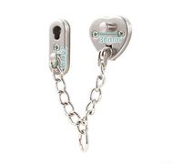 Cerradura de cadena antirrobo de acero inoxidable resistente adecuada para muchos tipos de puertas con fácil instalación y características de seguridad mejoradas (plata)