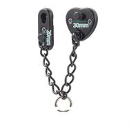 Cerradura de cadena de puerta de acero inoxidable resistente para una apertura parcial segura de la puerta y protección adicional contra la entrada forzada en hogares y hoteles (negro)