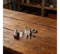 Cerradura de cajón de aleación de aluminio con llave para archivador, cerradura plateada de 20 mm, cuerpo de 12 mm, apertura segura para muebles de oficina