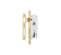 Cerradura de cilindro empotrada para puerta de entrada, con retroceso de 35 mm, extremos cuadrados, perno de aleación de zinc y placa de cierre de acero plana - THIRARD