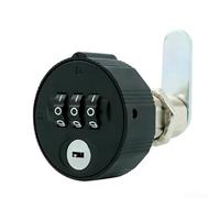 Cerradura de combinación de aleación de zinc con código de 3 dígitos, dispositivo de seguridad reajustable para gabinete, cajón, casillero, archivos, oficina, hogar, almacenamiento, plateado (40 mm