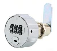 Cerradura de combinación de aleación de zinc de 3 dígitos reajustable para dispositivo de seguridad de código con llaves para gabinete, cajón, taquilla, caja de almacenamiento de archivos, oficina y