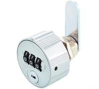 Cerradura de combinación de aleación de zinc de 3 ruedas, para archivador de armario y cajón, dispositivo de seguridad de contraseña reajustable con llaves de respaldo, fácil cambio de código, para