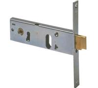 Cerradura de embutir con cilindro para placas, modelos 44150/44151, marca CISA E80. Parte frontal: 16 mm