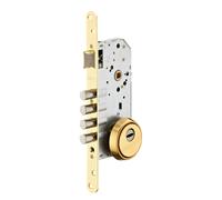 Cerradura de embutir madera con escudo eje 50 x 85 mm