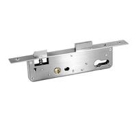 Cerradura de embutir para marco de tubo de acero inoxidable, distancia de 92 mm, mandril de 20/25/30/35/40 mm, inserción para izquierda y derecha, cerradura para puerta de jardín, inodoro, puertas