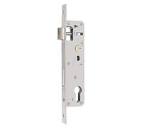 Cerradura de empotrar, tipo "buitre", fabricada en acero inoxidable, de 85x25 mm, para puertas metálicas
