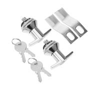 Cerradura de Gabinete con Llave, Aleación de Aluminio, Plata | Protección de Privacidad Portátil, Uso en Archivo y Joyería, Diseño Minimalista y Superficie Lisa