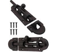 Cerradura de hierro fundido Unyqoos® con pomo elegante, diseño rústico y antiguo, para interiores, 525 g, incluye tornillos para puertas, portones y cobertizos