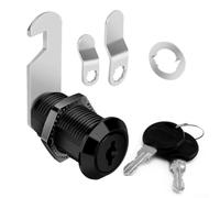 Cerradura de leva con llave de aleación de zinc, cerradura de cilindro de 30 mm para archivador, cajón, caravana, buzón, puerta de armario