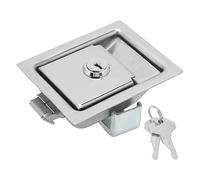 Cerradura de Panel Embutida, Pestillo de Acero Inoxidable con Llave para | Construcción de Acero Inoxidable 304 Diseño Rectangular de Montaje Embutido Manija de Entrada para Puerta de Remolque