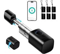 Cerradura de puerta - Cerradura de huella dactilar - Cerradura electrónica - Cerradura inteligente - Cerradura de puerta con tecnología RFID - Longitud ajustable de 60 a 90 mm
