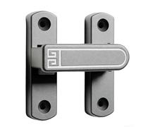 Cerradura de puerta corredera de aleación de zinc ajustable antideslizante | Instalación vertical u horizontal, orientación flexible, se adapta a la configuración de la puerta, fácil ajuste