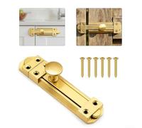 Cerradura de puerta corredera de latón macizo, pestillo de perno resistente para puerta de armario de baño, accesorios de seguridad de montaje vertical u horizontal