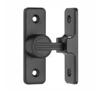 Cerradura de puerta corrediza resistente de aleación de zinc negro, pestillo de puerta abatible de 90 grados, cerradura de seguridad para granero, baño, garaje, cobertizo, armarios, puerta de jardín