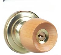 Cerradura de puerta de bola de madera de haya con lengüeta reforzada, distancia central de 60 mm, 70 mm, núcleo de cobre liso para puertas de casa de 35 a 50 mm de grosor (A)