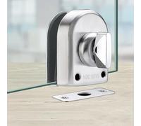 Cerradura de puerta de cristal, cerradura de puerta de vidrio de acero inoxidable con perilla giratoria para el hogar y hotel, 10-12 mm