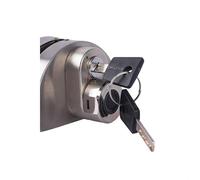 Cerradura de puerta de cristal con lector de huellas dactilares 4.0 y llave para acceso, diseñada para puertas de vidrio planas de 10 mm a 12 mm (una sola hoja)