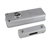 Cerradura de puerta de madera para TTlock con invisible para diseño inteligente, compatible con aplicación y tarjeta para desbloquear con antipalanca y alertas de seguridad (plateado)