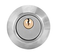 Cerradura de Puerta de Seguridad, Cerraduras de Puerta Antirrobo de Acero Inoxidable de Un Solo Cilindro para Puertas, Hogar, Uso de Oficina(Plata)