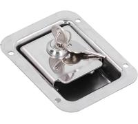 Cerradura de puerta empotrada de acero inoxidable 304 con llaves | Montaje empotrado, para remolque y caja de herramientas, caja de almacenamiento de utilidad, cerradura con llave