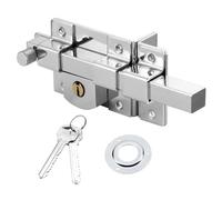 Cerradura de puerta exterior mecánica con 2 llaves | Este cierre mecánico cuenta con una robusta cubierta de aleación de zinc y núcleo de cobre para proteger tu hogar de intrusos