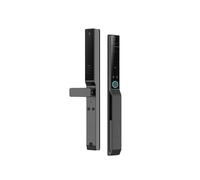 Cerradura de puerta inteligente, Cerradura inteligente completamente automática con reconocimiento facial 3D, huella dactilar, for puerta de patio de aluminio con puente roto(Nero,01)