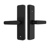 Cerradura de puerta inteligente con huella digital y contraseña, cerradura electrónica 5 en 1 con tarjeta y llave, aleación de aluminio, adecuada para apartamento, oficina, hotel, garaje