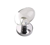 Cerradura de puerta invisible con bola transparente, forma de huevo, cristal, tirador, cromo, dorado, cuadrado, redondo, roseta(112Silver Egg Knob)