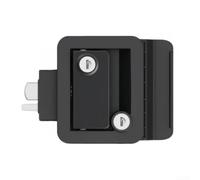 Cerradura de puerta RV de doble cara de aleación de zinc con perno para reemplazo de seguridad de remolque de caravana (cerradura de puerta de RV negra)