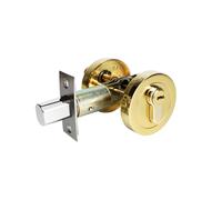 Cerradura de seguridad dorada, cerrojo redondo para puerta de entrada delantera, puertas de paso de aleación de zinc