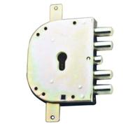 Cerradura de triple seguridad, con escobilla, cilindro europeo, placa de refuerzo. Modelo 2155Pen, para puertas de madera o metal. Espesor: 60 mm. (Código: 2155PEN-01N/FL)