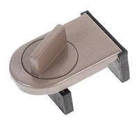 Cerradura de Ventana Corredera Ajuste de Separación, Marrón | Aleación de Aluminio Silicona y Goma, sin Taladro, para Rieles 14-30mm y 25-42mm