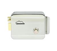 Cerradura eléctrica con cilindro para puerta SilverCloud YR300 Diestro, 12V, Normal Close Fail-Secure, acero inoxidable, desbloquear el botón, para Sistema de Control Acceso Puerta Entrada