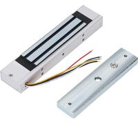 Cerradura electromagnética de 180 kg (350 lbs), 12V DC, modo normalmente cerrado (NC), con cinco cables, para sistemas de control de acceso de una sola puerta